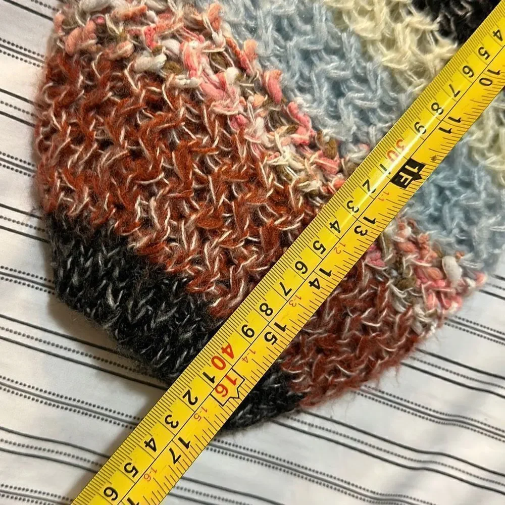 Off Shoulder BKE Multicolored Knit thin sweater Size L